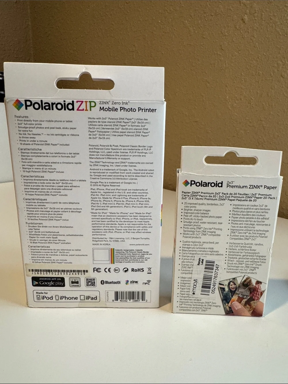 Polaroid ZIP Mobile Photo Printer and Photo Paper Twin-Pack